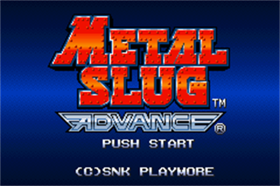 Metal Slug Advance - GAMEBOY ADVANCE GAME